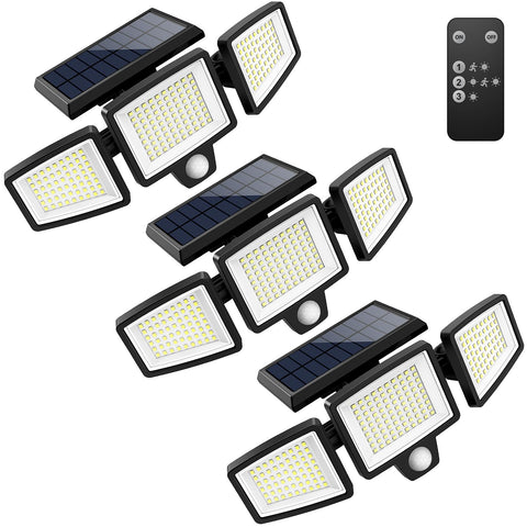 Tuffenough solar outdoor lights with remote control illuminate entryways efficiently