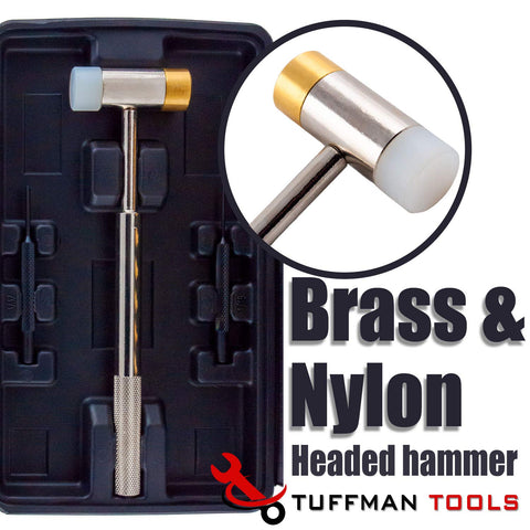 TuffMan Tools brass punches showing diverse sizes for pin alignment.