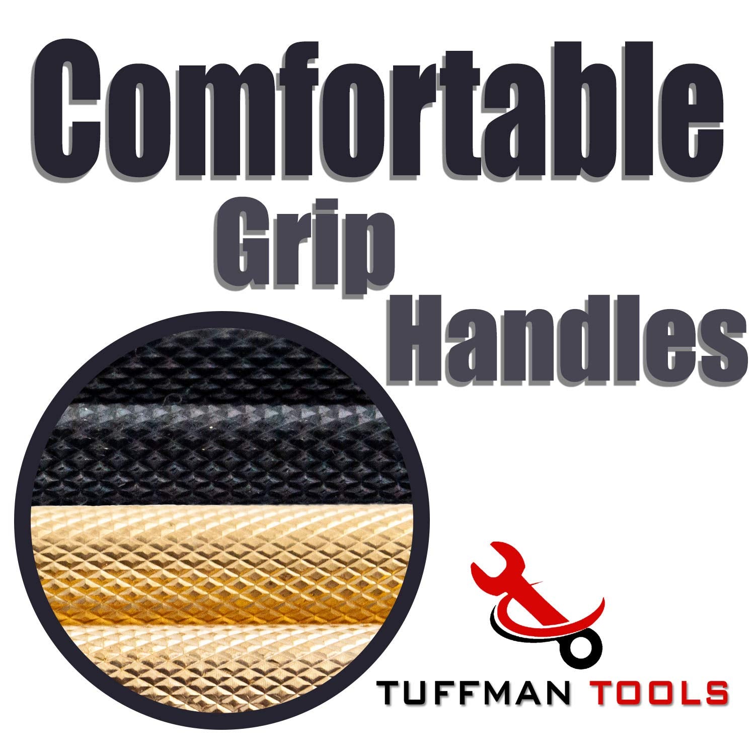 TuffMan Tools steel pins with domed and flat tips for durability.