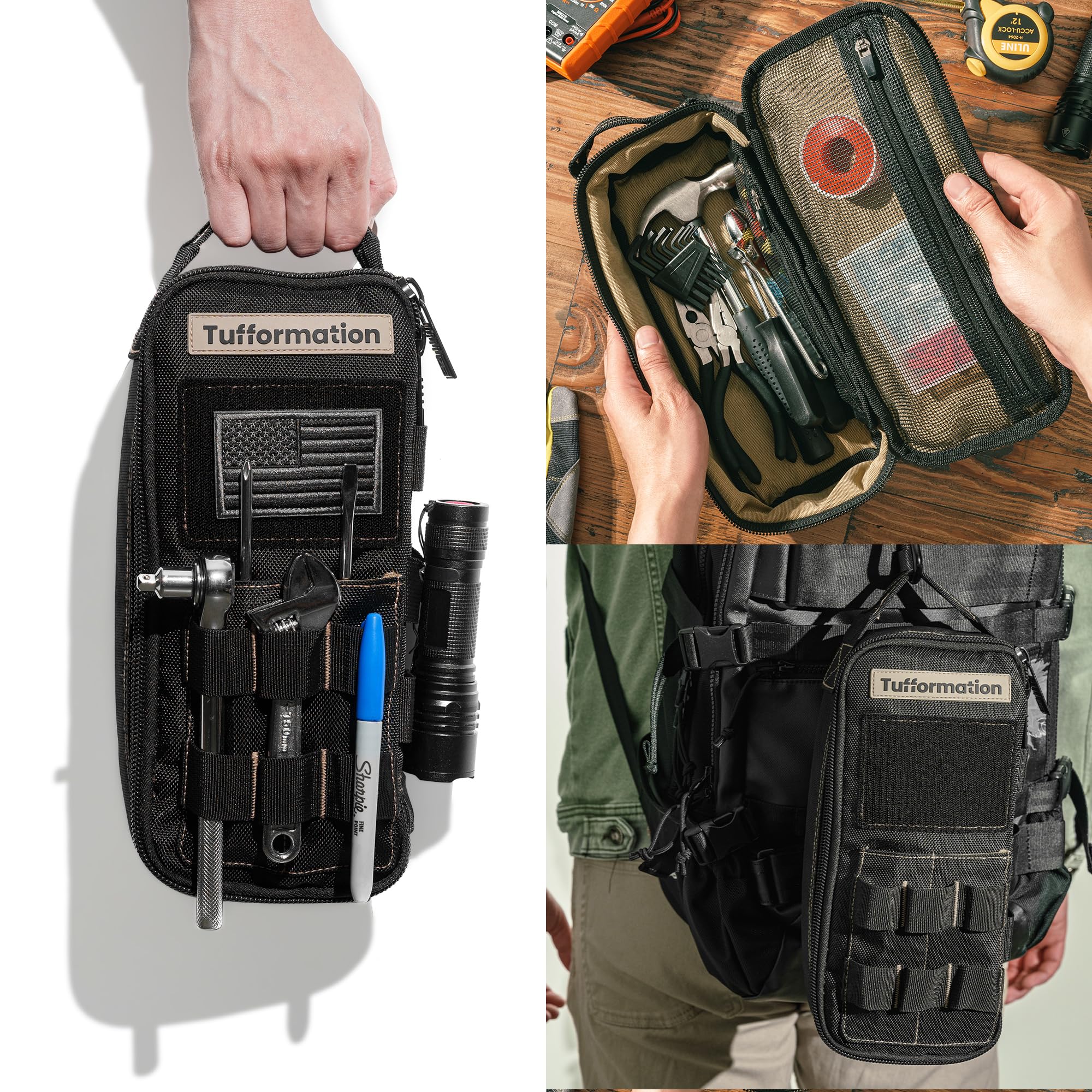 Tufformation bag zipper closeup showing smooth operation and durability