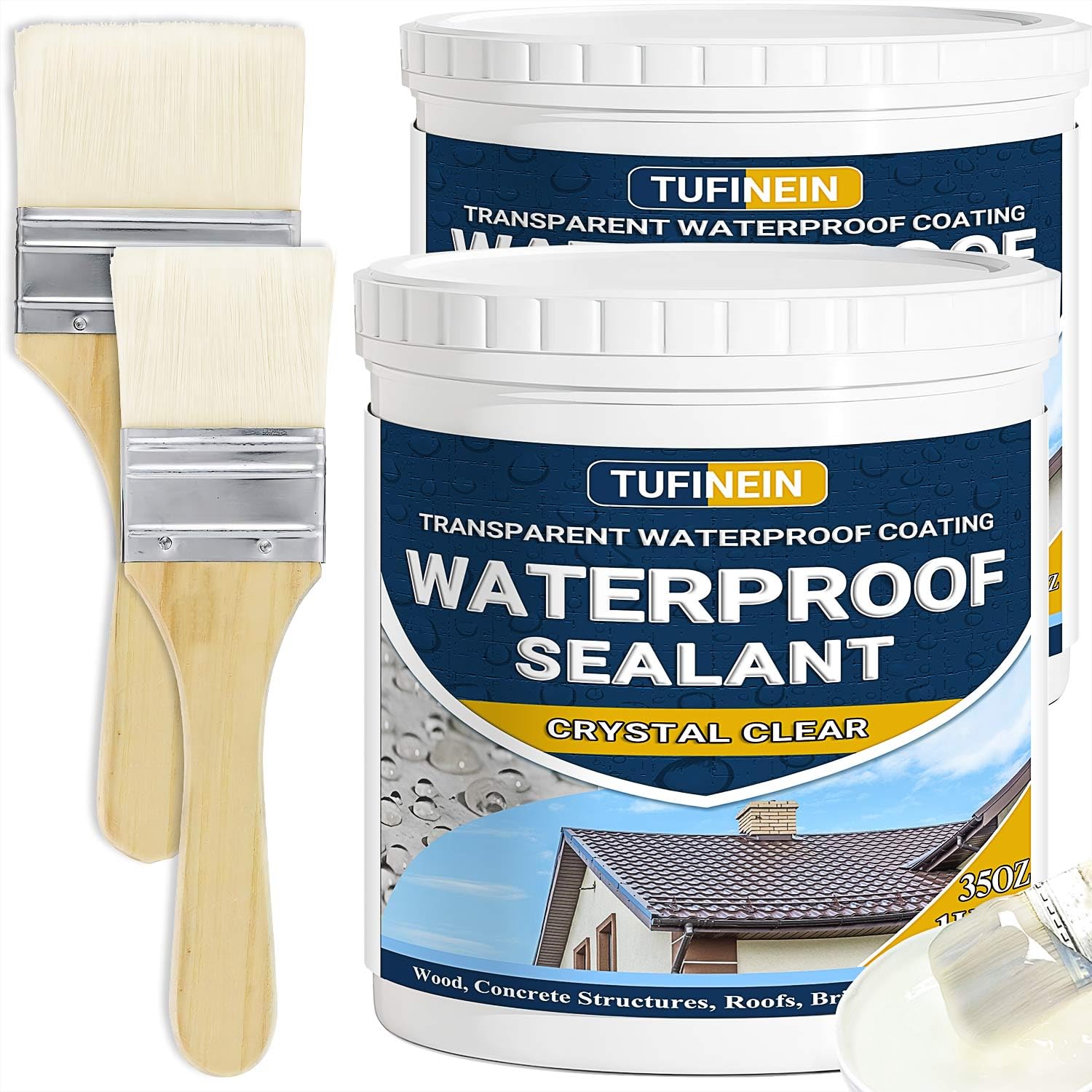 TUFINEIN clear sealant bottle front view, ideal for indoor and outdoor protection