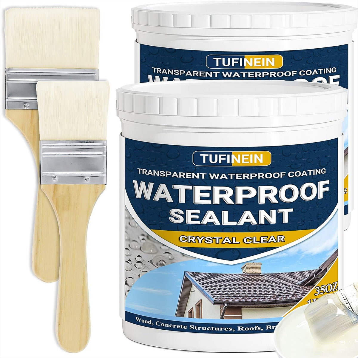 TUFINEIN clear sealant bottle front view, ideal for indoor and outdoor protection
