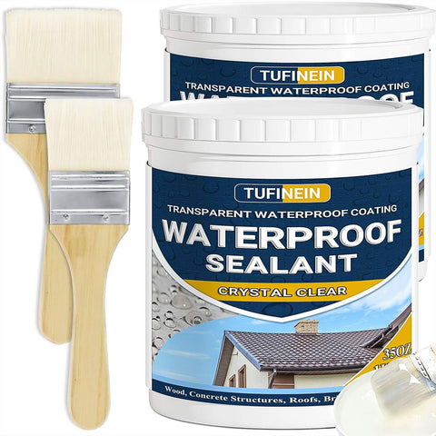 TUFINEIN clear sealant bottle front view, ideal for indoor and outdoor protection