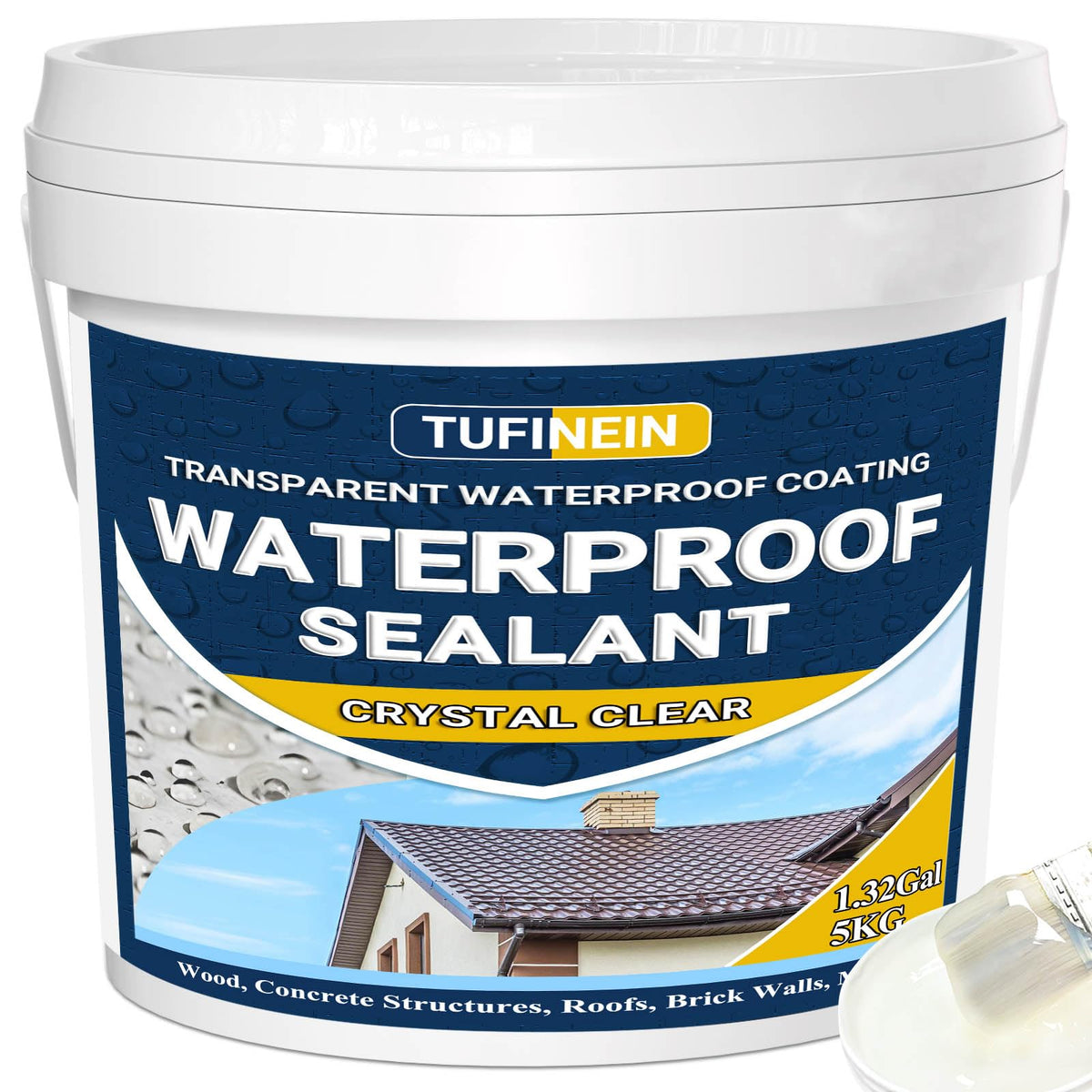 TUFINEIN bottle close-up of the transparent waterproof coating for surface protection.