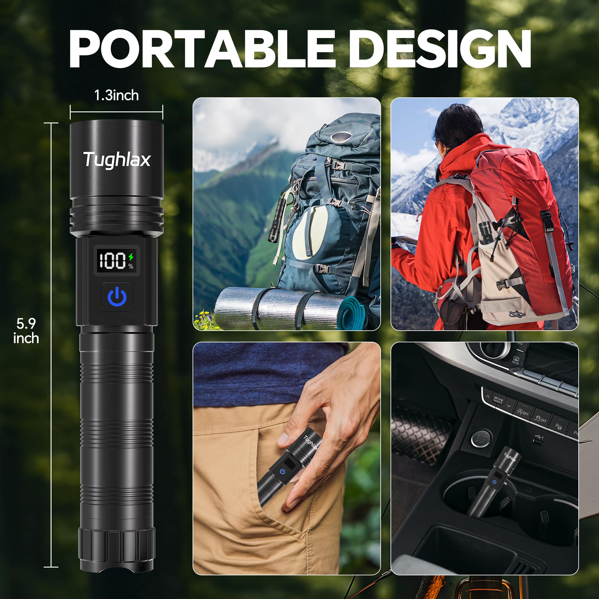 Tughlax emergency-use flashlight provides dependable home and outdoor lighting.