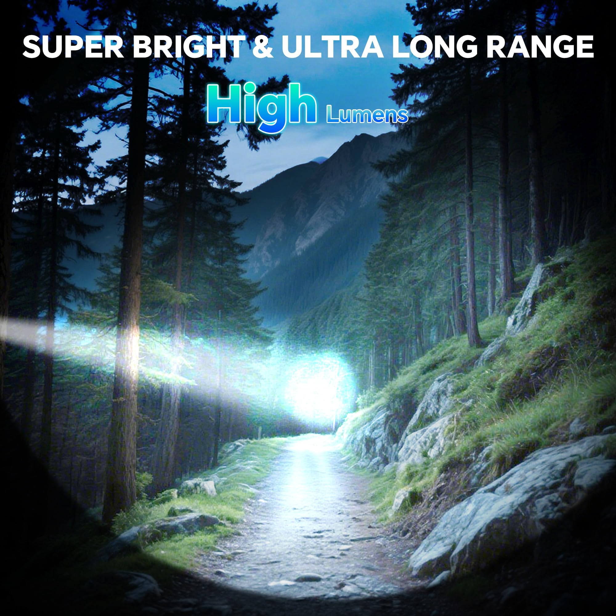 Tughlax flashlight LCD display clearly shows remaining power.