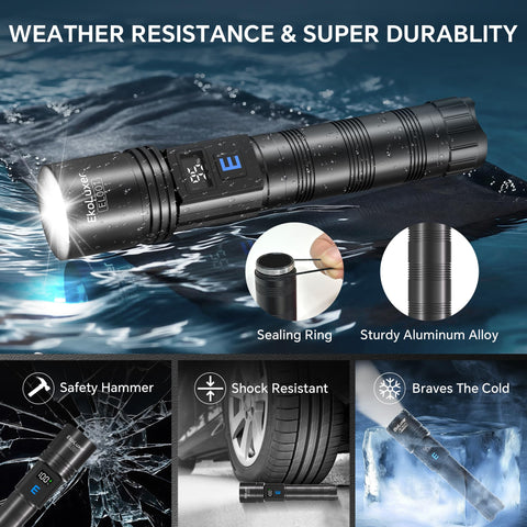 Tughlax durable handheld design for camping, hiking, and home use.