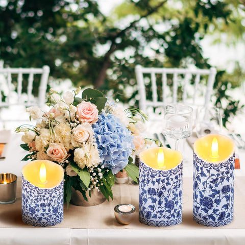 Tujoe candles in 4, 5, and 6 inch sizes fit varied decor styles.