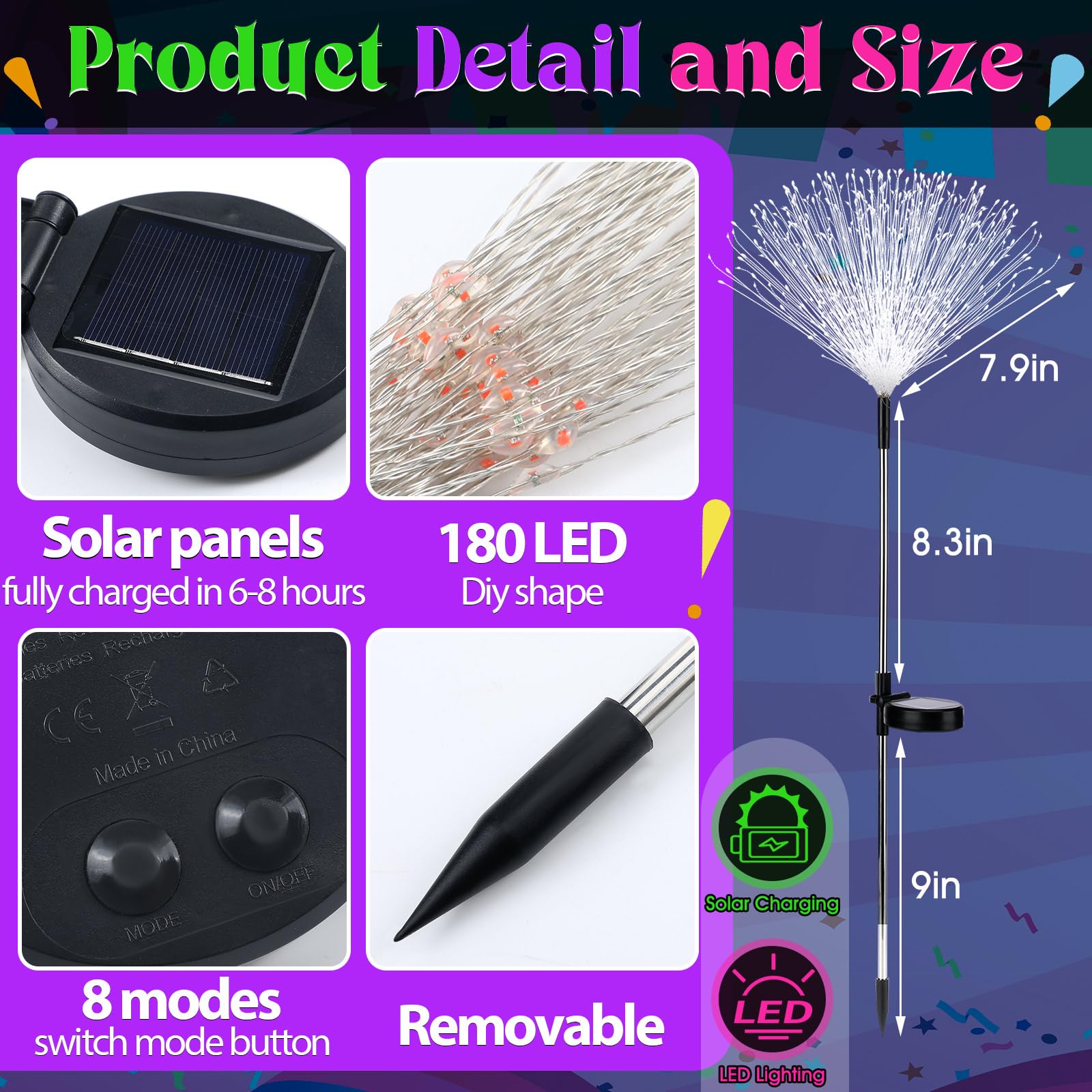 Tujoe pliable wires let you craft fireworks, hearts, or lantern shapes for unique displays.