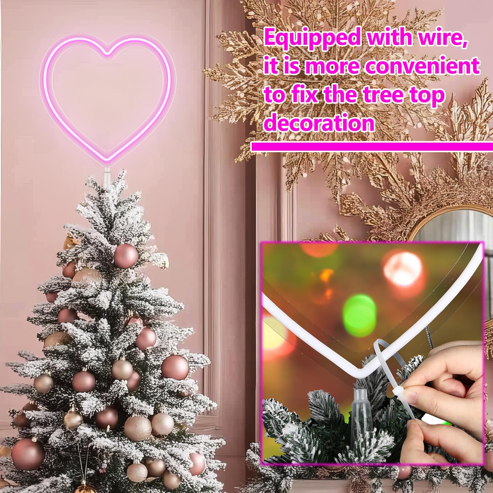 Tujoe Valentine’s Day decor gift idea featuring a heart neon sign