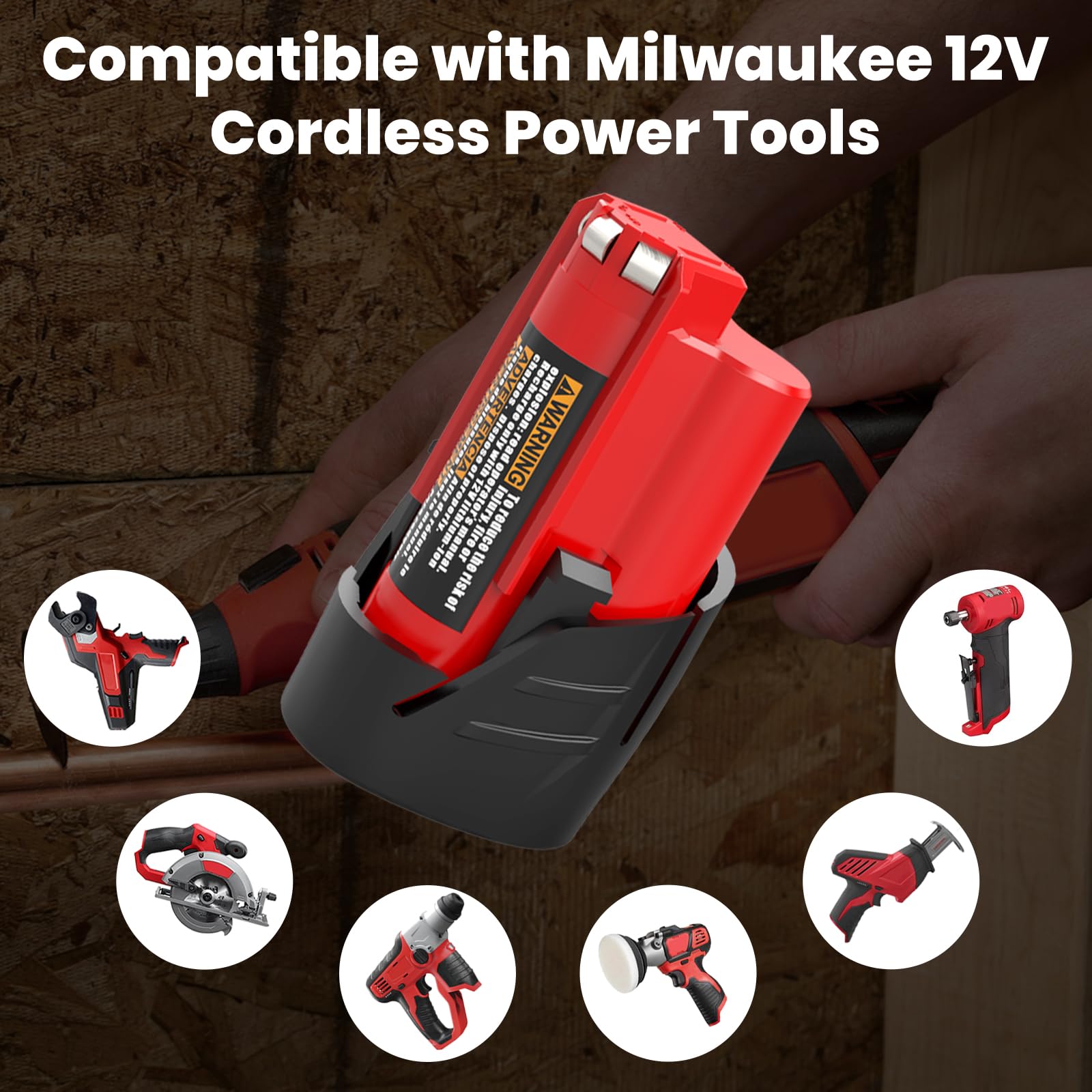 TUKOPK battery side view highlights compact design for portable use