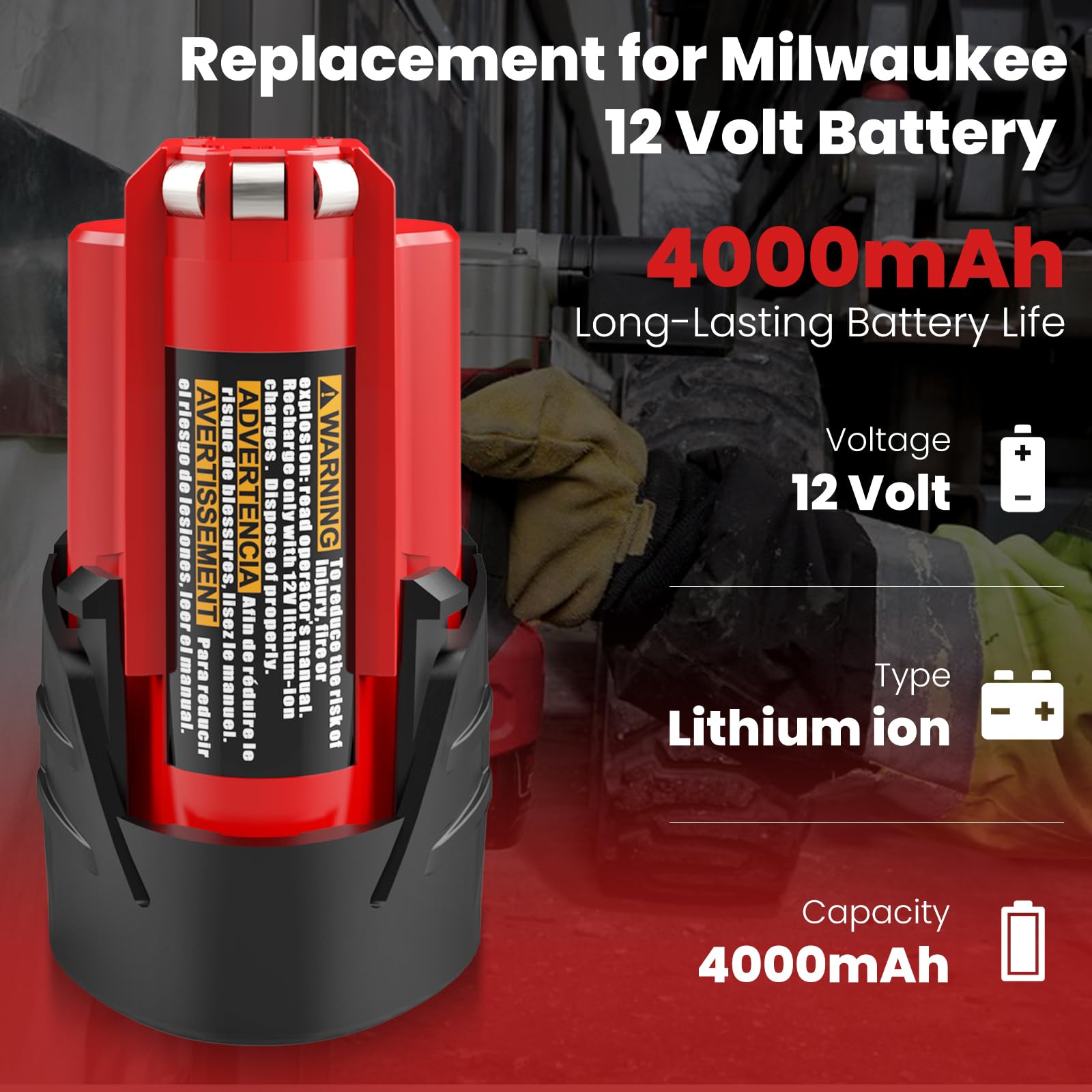 TUKOPK Milwaukee-compatible connector visible for easy tool swaps