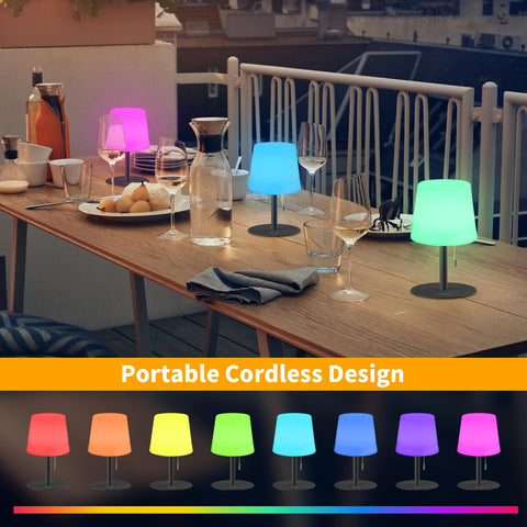Tulbeys metal-base lamp durable and rust-resistant for indoor or outdoor use.