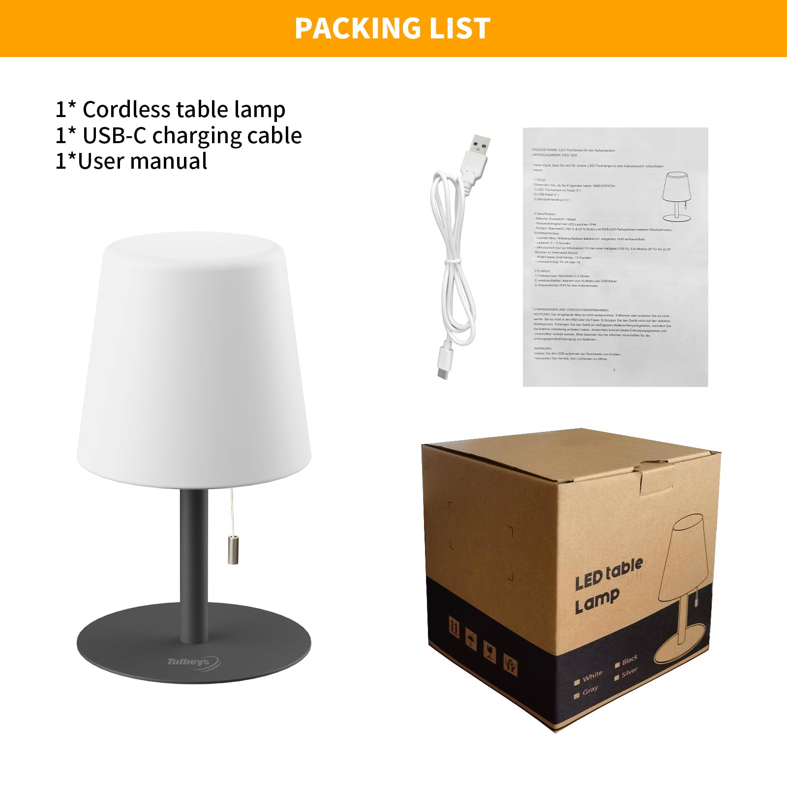 Tulbeys nightstand lamp suitable for study and ambient decor.