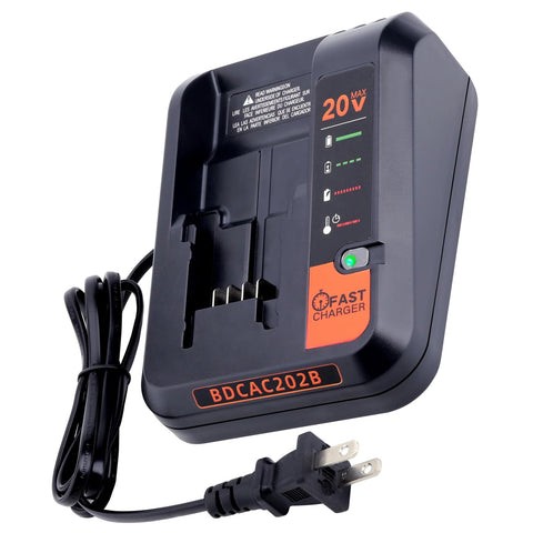 Tulepowceeng BDCAC202B fast charger front view with indicators for quick charging.
