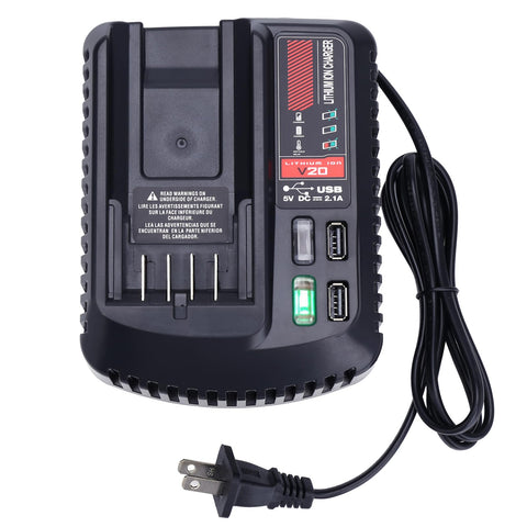 Tulepowceeng CMCB104 fast charger front view, compact design for quick charging.