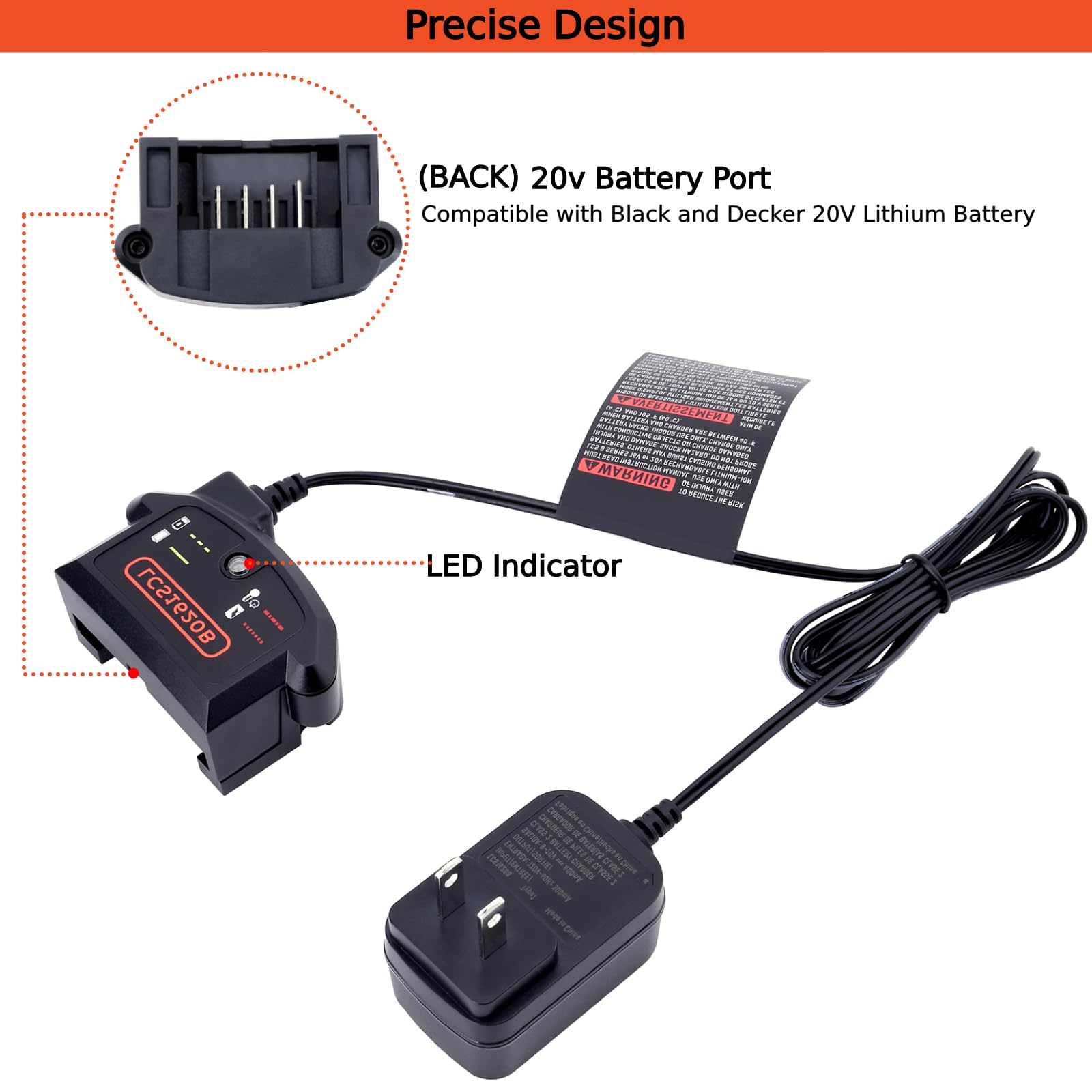 Tulepowceeng LCS1620B LED indicators display charging status at a glance.