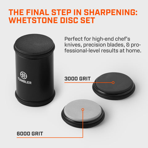 Tumbler Pro whetstones 6000 disc for ultra-fine sharpening and razor finish