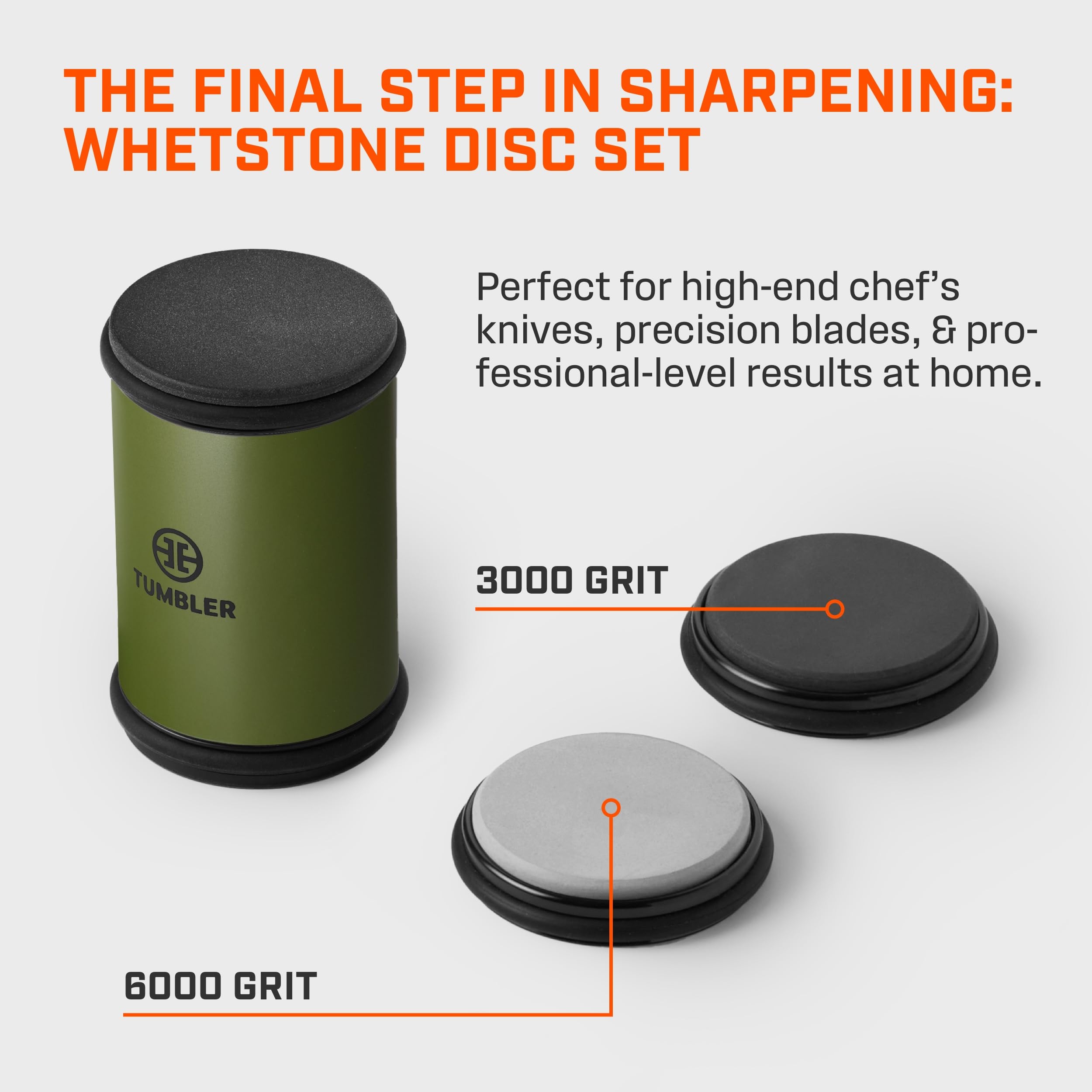 Tumbler Pro whetstones for razor-sharp finish without oil