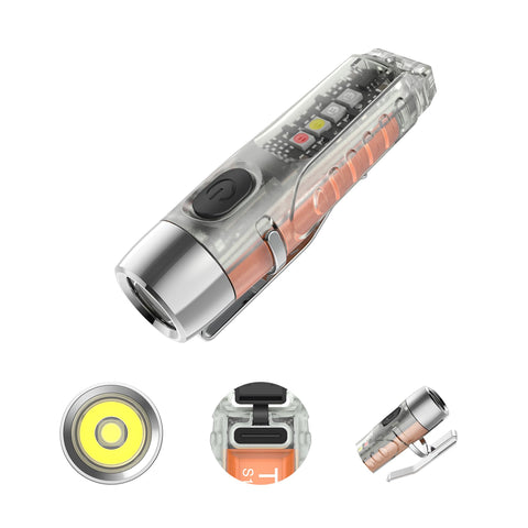 TUNENGE S12Plus pocket flashlight showing compact size for everyday carry and easy access