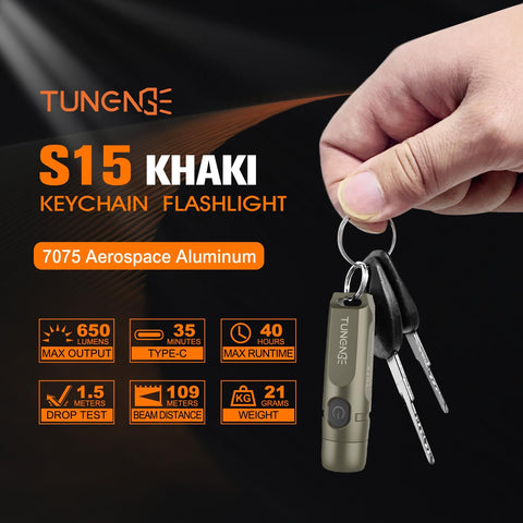 TUNENGE S15 aluminum 7075 body with IP66 rating withstands rain and rugged use.
