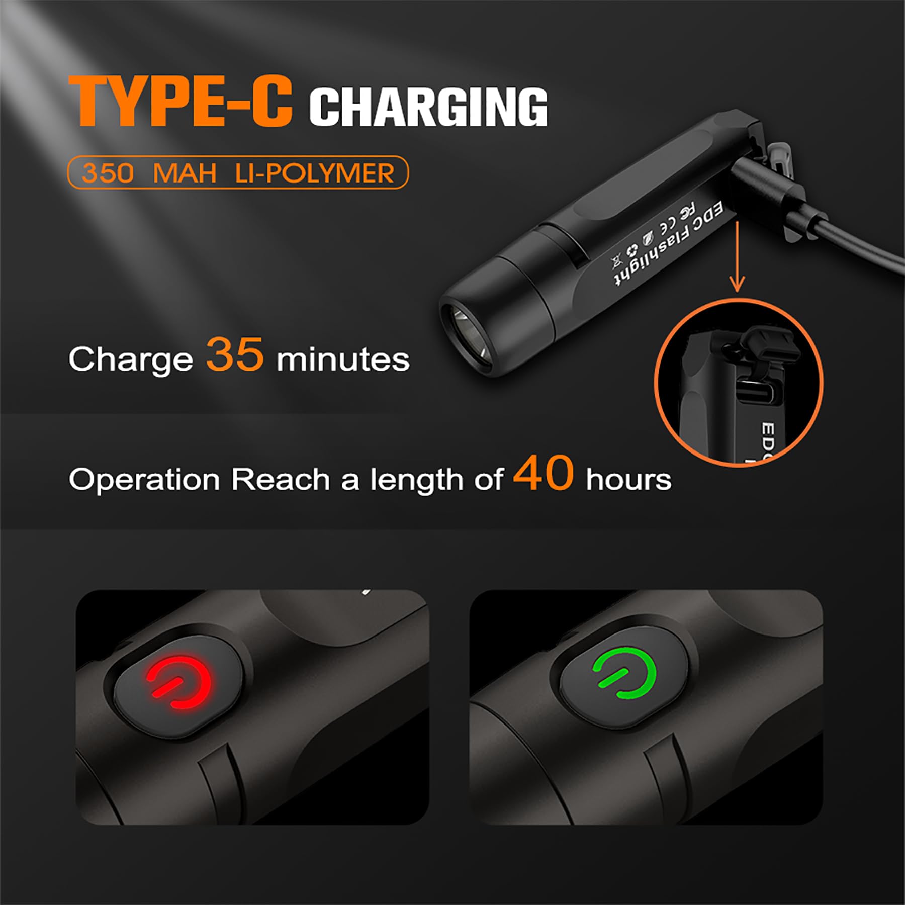 TUNENGE S15 aluminum body with IP66 protection for rugged weather.