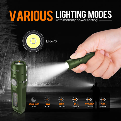 TUNENGE S15Pro army green LED beam at 750 lumens.