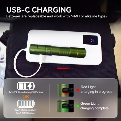 TUNENGE S21X mini EDC flashlight clip and magnet demonstrate hands-free versatility