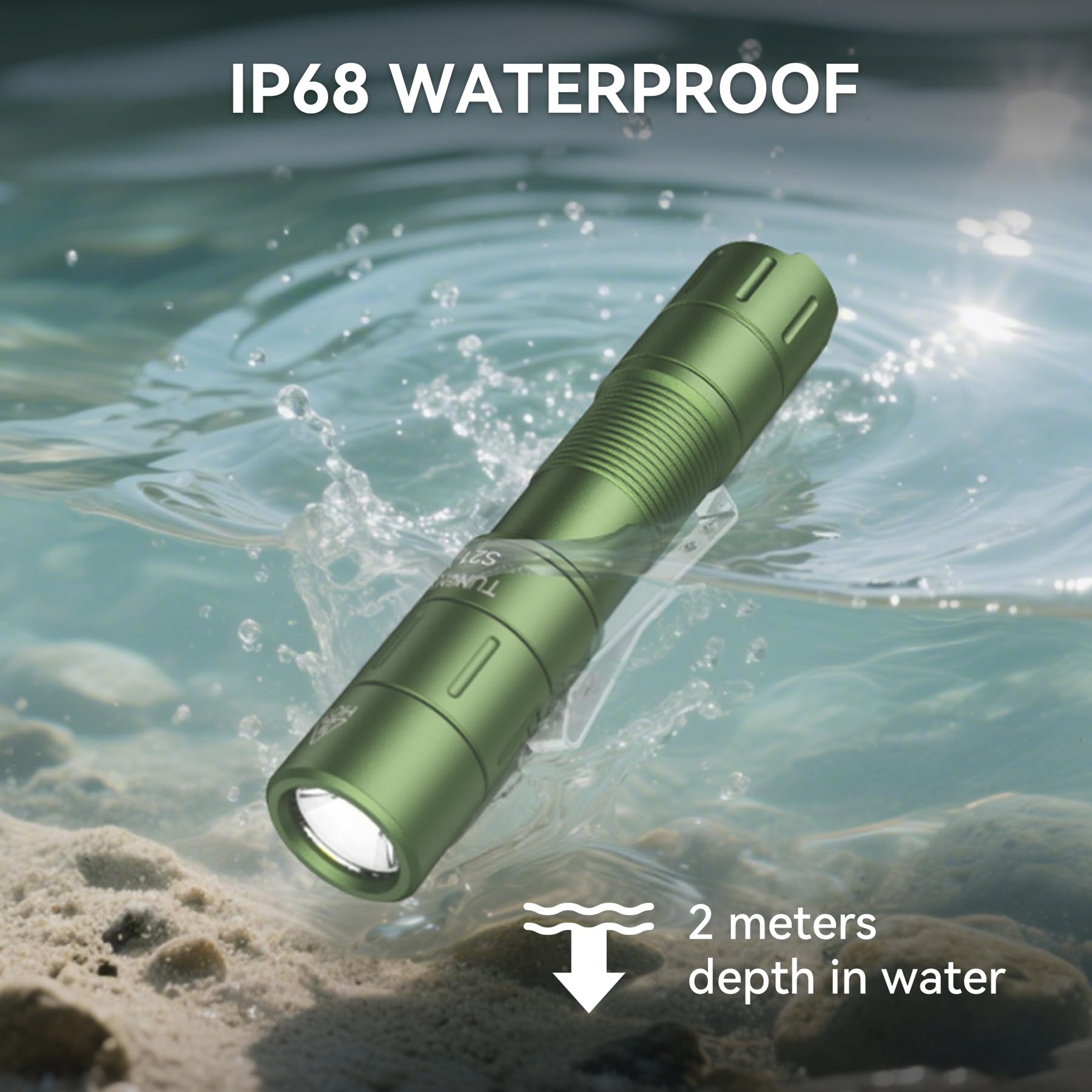 TUNENGE S21X mini EDC flashlight five modes illustrate adaptable brightness for night tasks