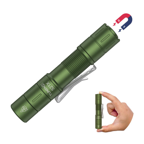 TUNENGE S21X mini EDC flashlight front view showing compact design for everyday carry