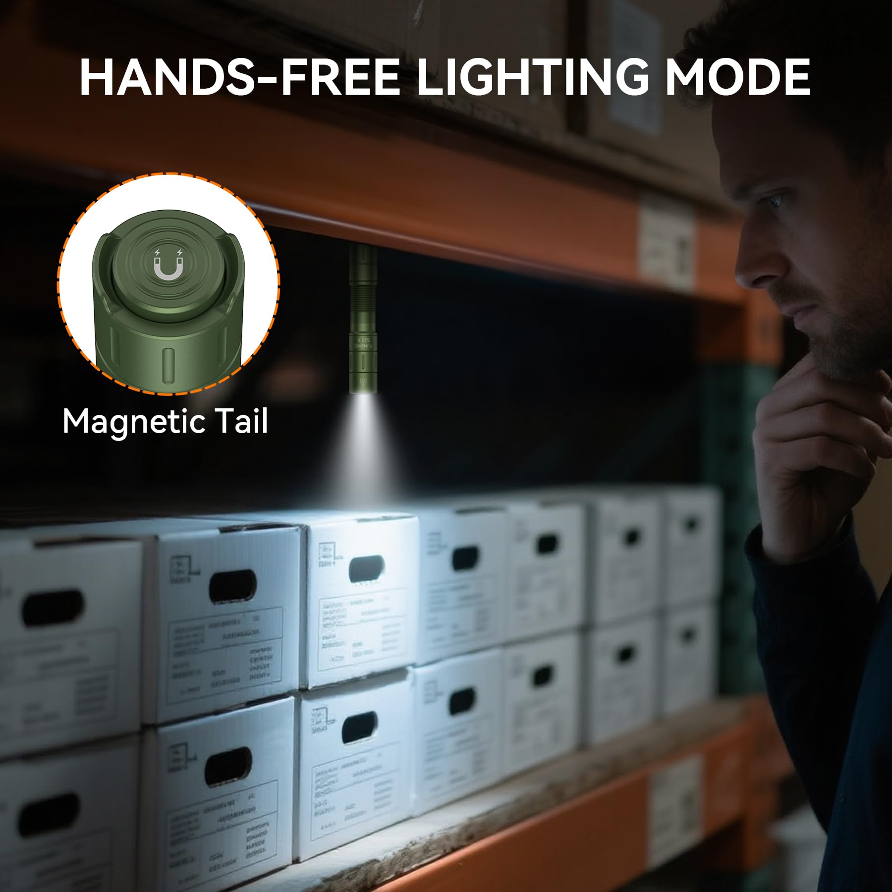 TUNENGE S21X mini EDC flashlight USB-C charging emphasizes easy power on the go