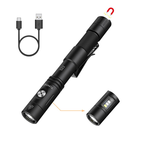 Tunenge S22 front view shows 1200-lumen main beam for outdoor visibility