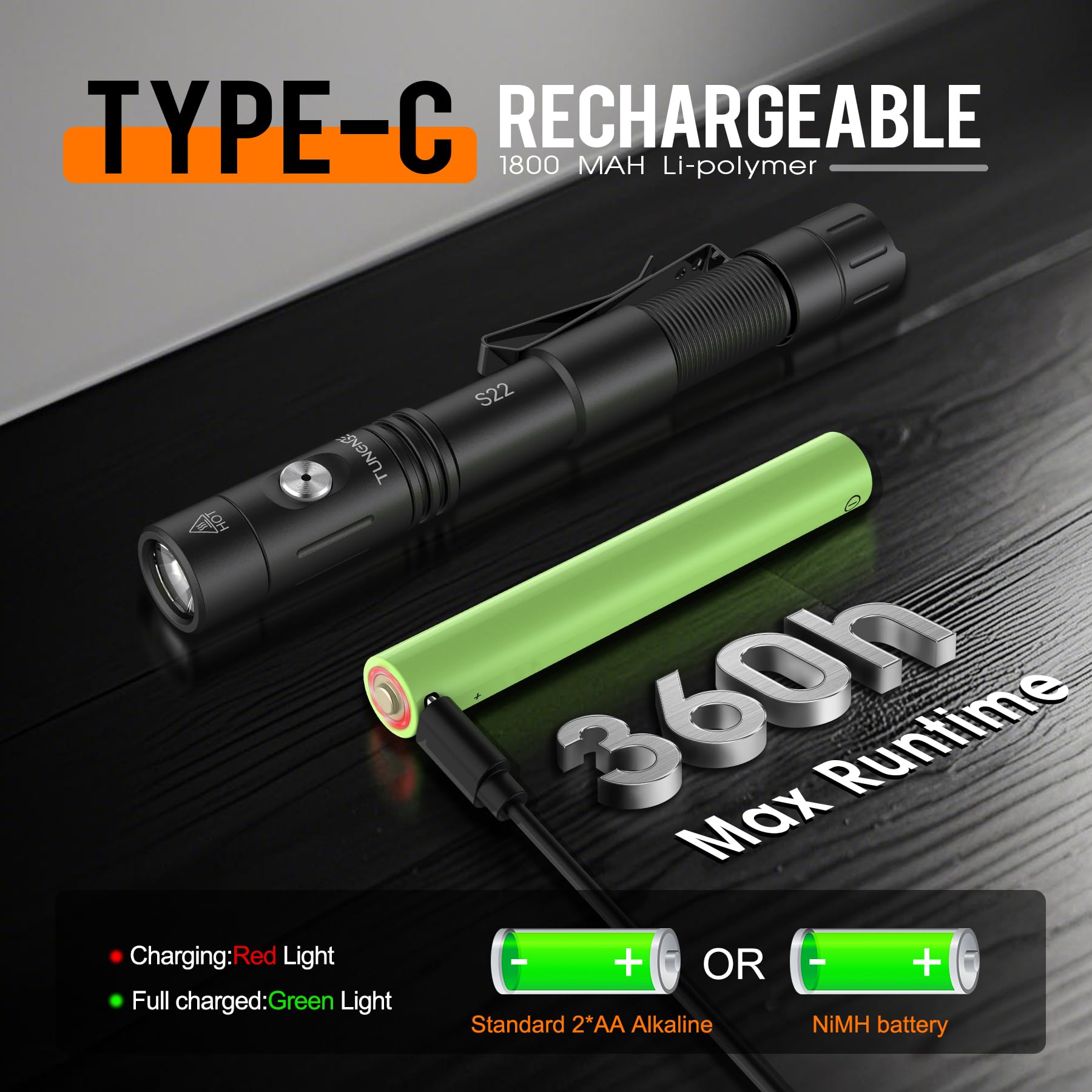 Tunenge S22 magnetic tail enables hands-free use on metal surfaces