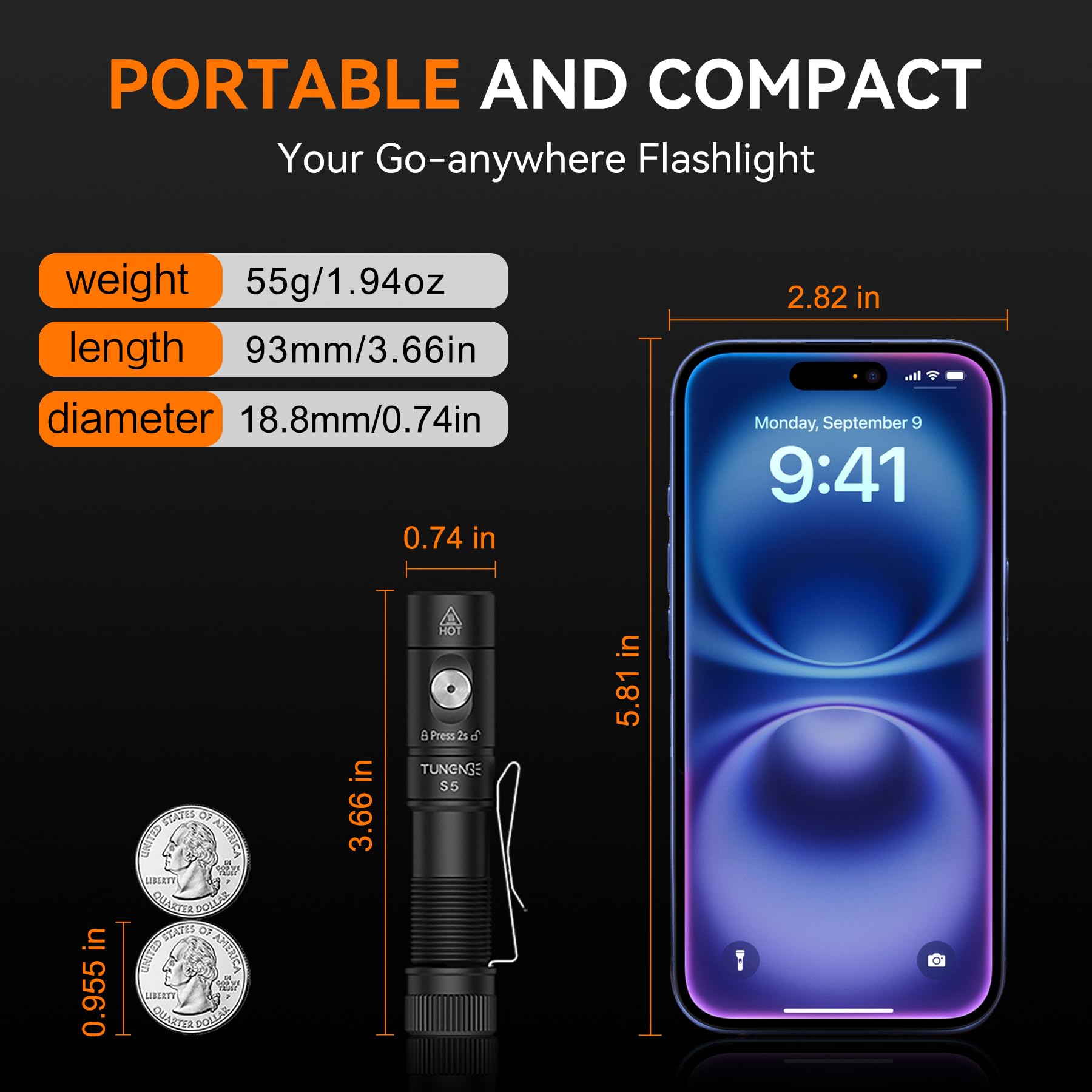 TUNENGE S5 IP66 waterproof and rugged during a light rain