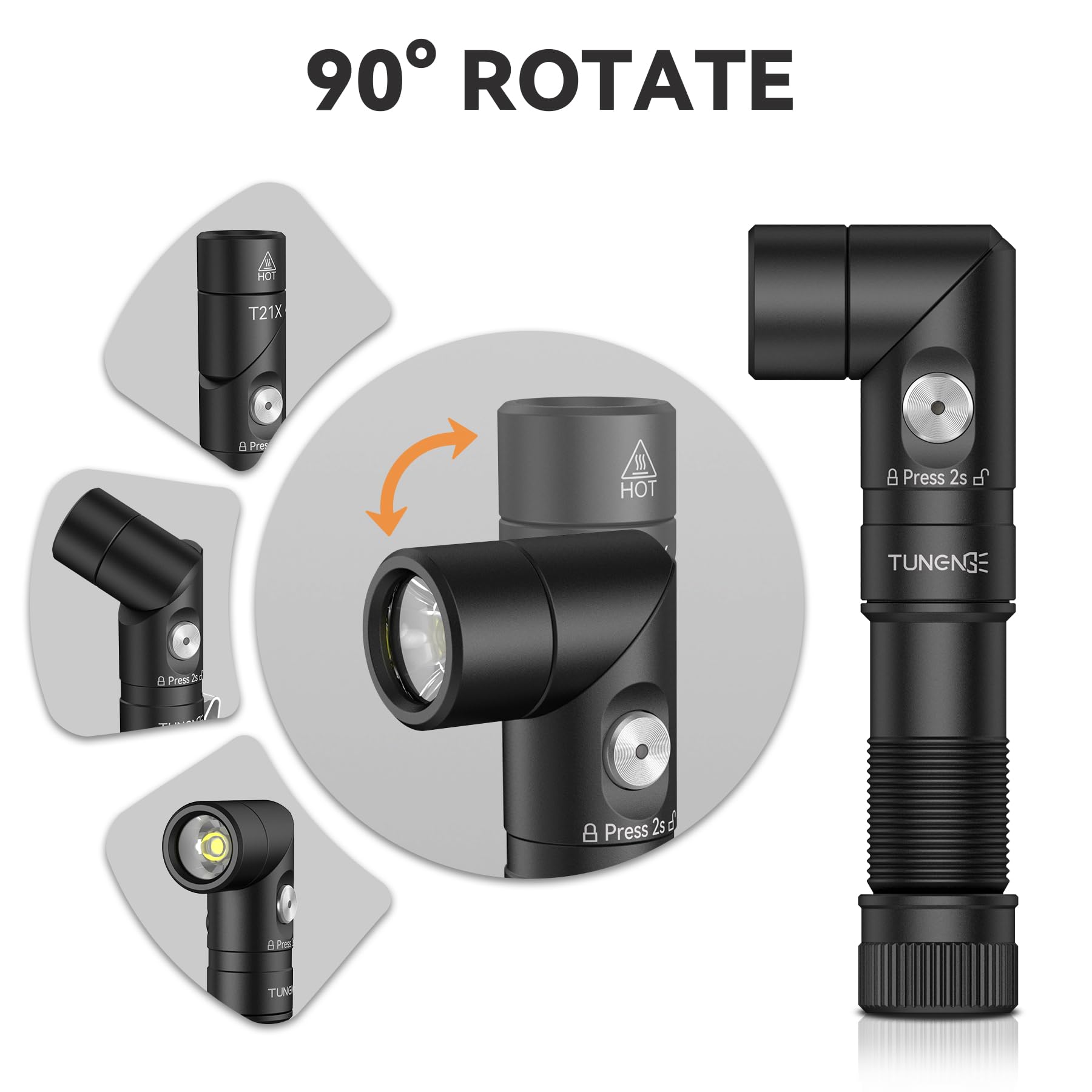 TUNENGE T21X rugged aluminum body resists impacts.