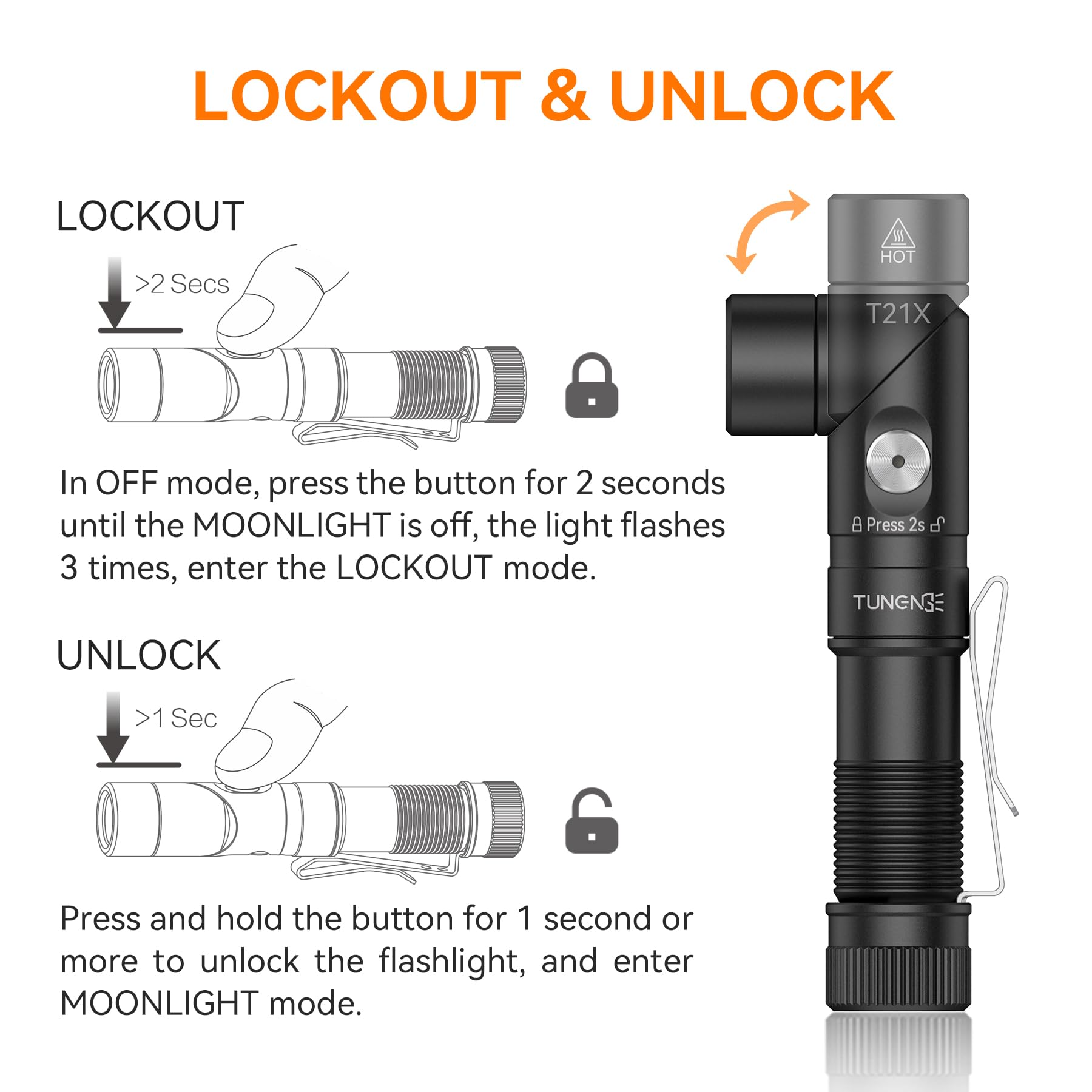 TUNENGE T21X magnet attachment allows quick metal surface mounting.