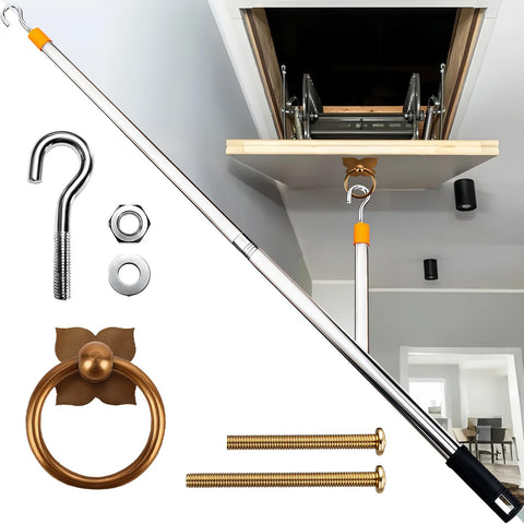 Tuneya attic pull-down kit with 60-inch pole for easy attic access.