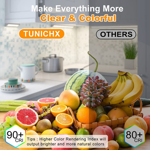 Dimmable TUNICHX COB LED strip compatible with a dimmer to adjust brightness