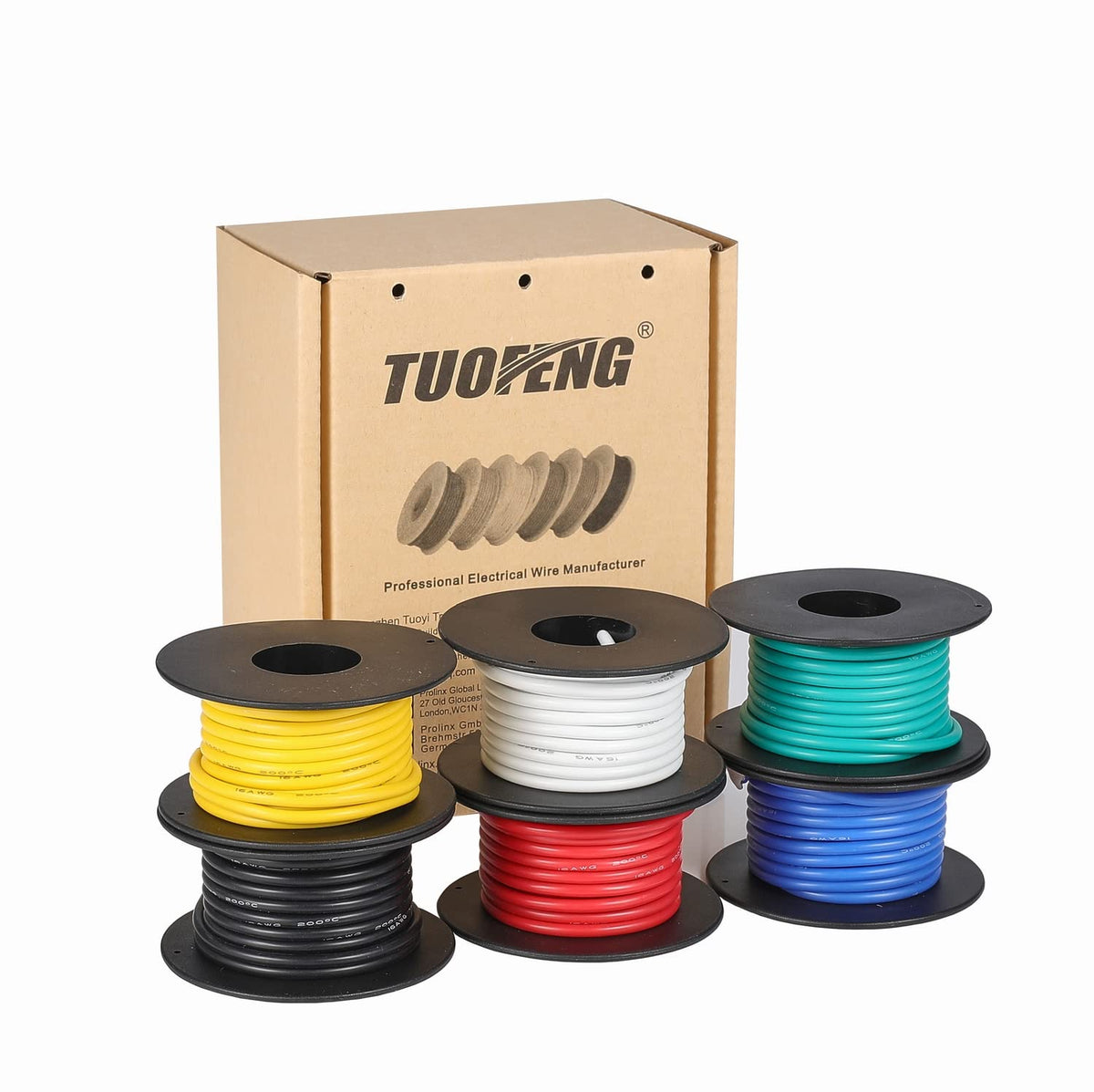 TUOFENG 16AWG red silicone wire 15ft for versatile electronics wiring