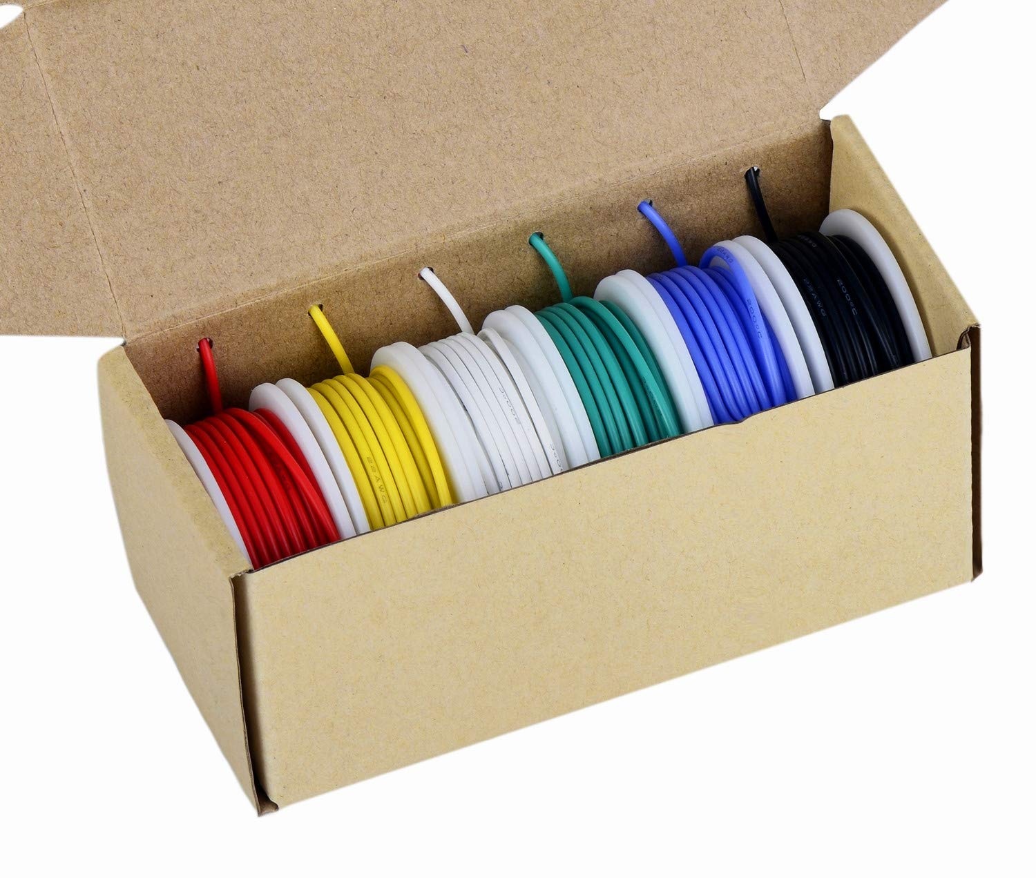 TUOFENG 18 AWG blue silicone wire spool is handy for harness wiring.