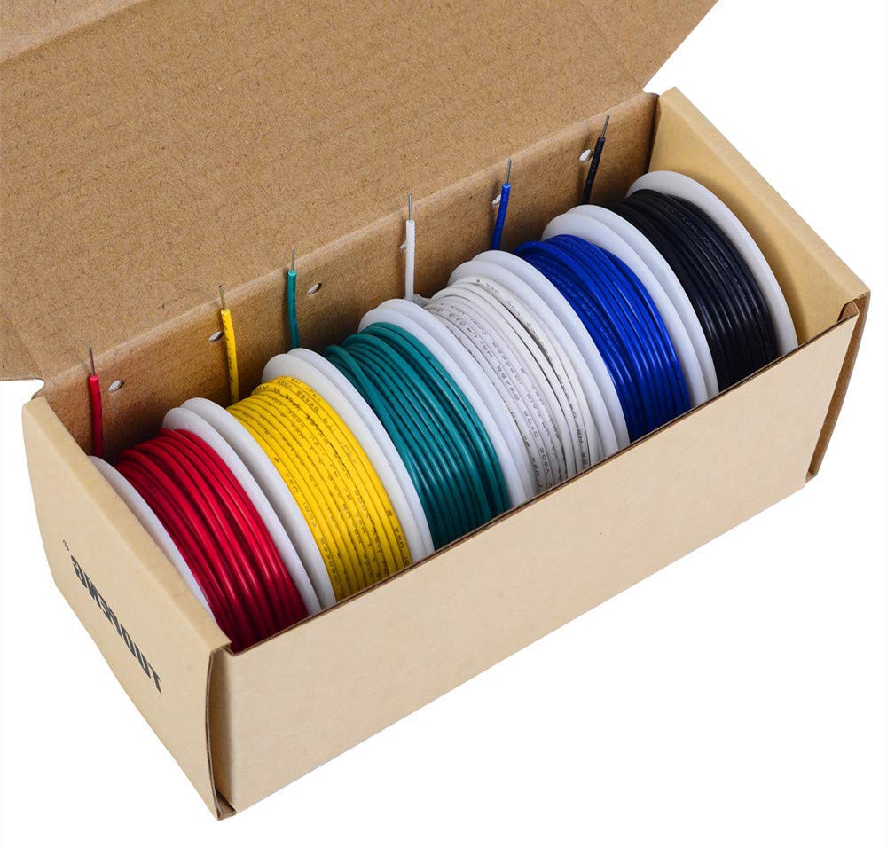TUOFENG 18 AWG solid wire red reel for prototyping and quick connections