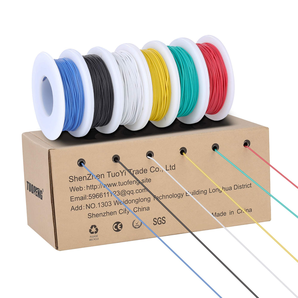 TUOFENG 30AWG red silicone wire; flexible hookup for tight breadboard layouts.