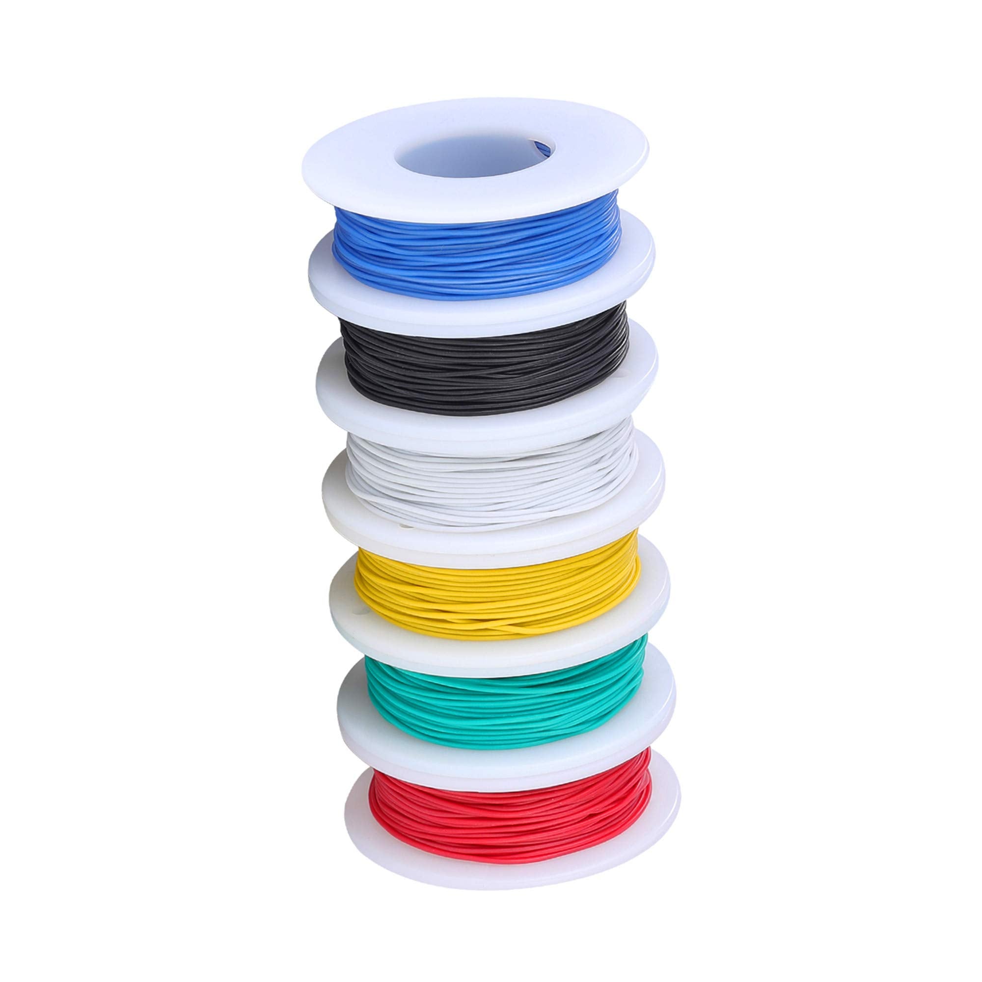 TUOFENG 30AWG white silicone wire; clean, versatile for compact assemblies.