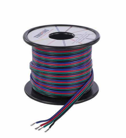 TUOFENG four-core cable 22awg 40ft for flexible LED wiring and long reach