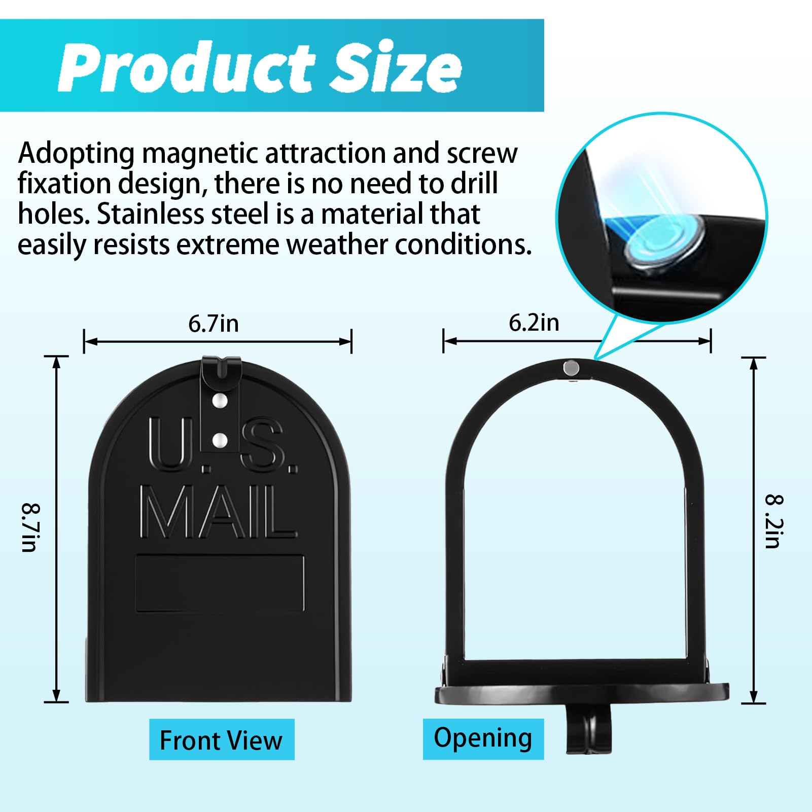 tuoletu curbside mailbox door fits most standard boxes for broad compatibility
