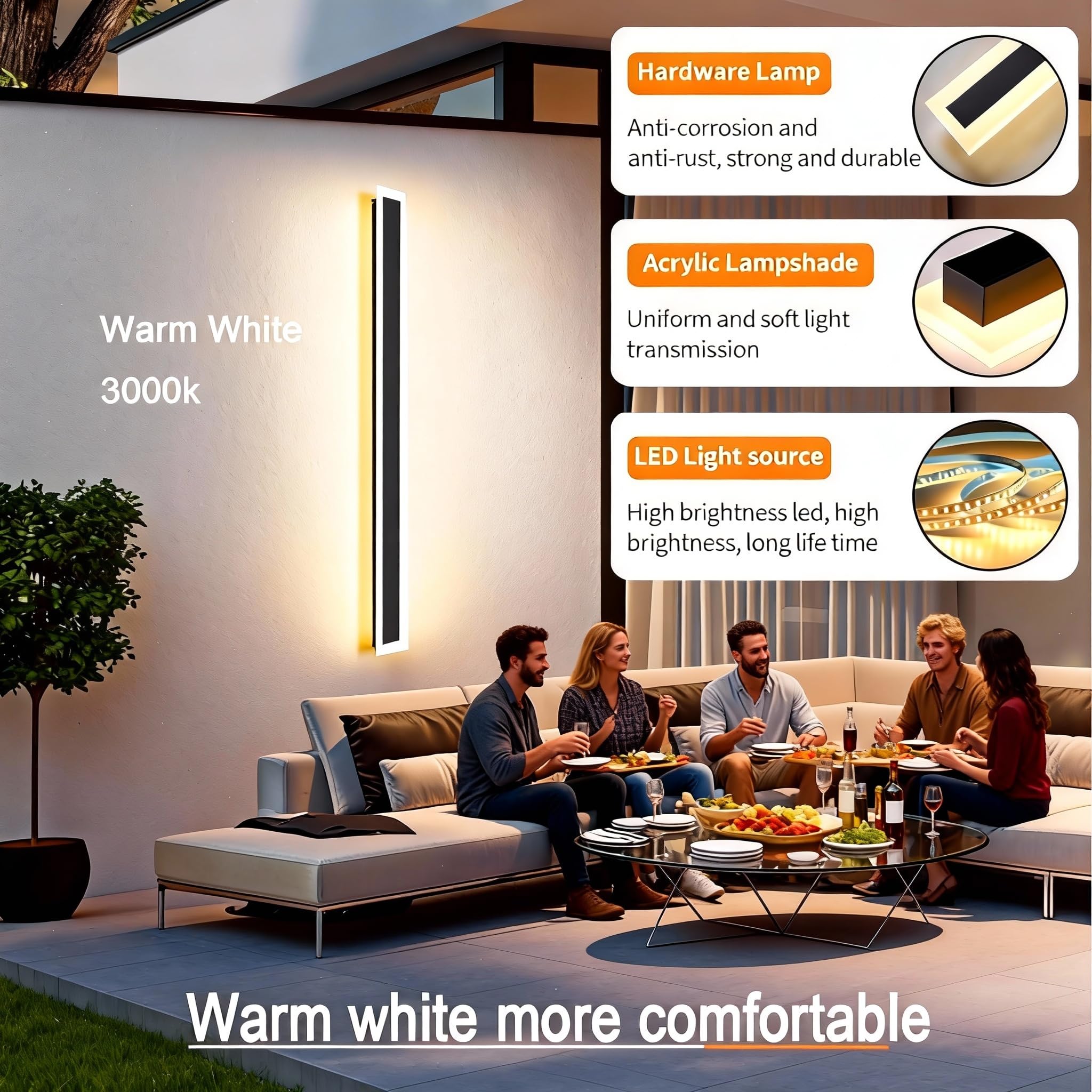 TUORD modern wall lamp housing adds a contemporary accent to walls.