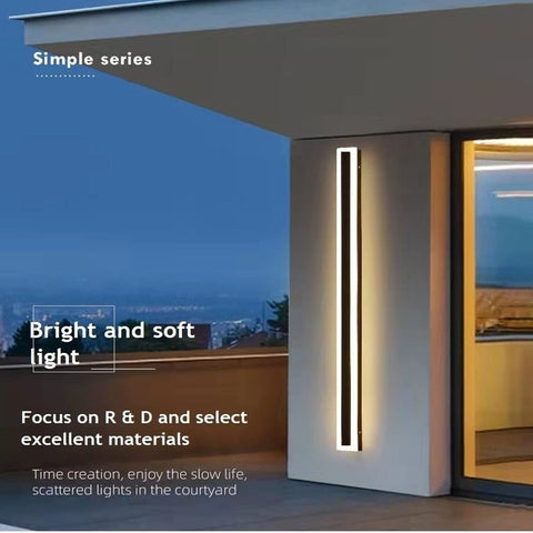 TUORD rectangular wall light with frosted acrylic finish softens glare.