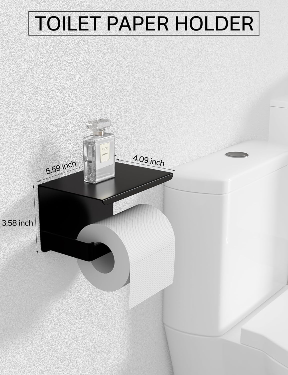 Tupello matte black towel hook set supports daily towels