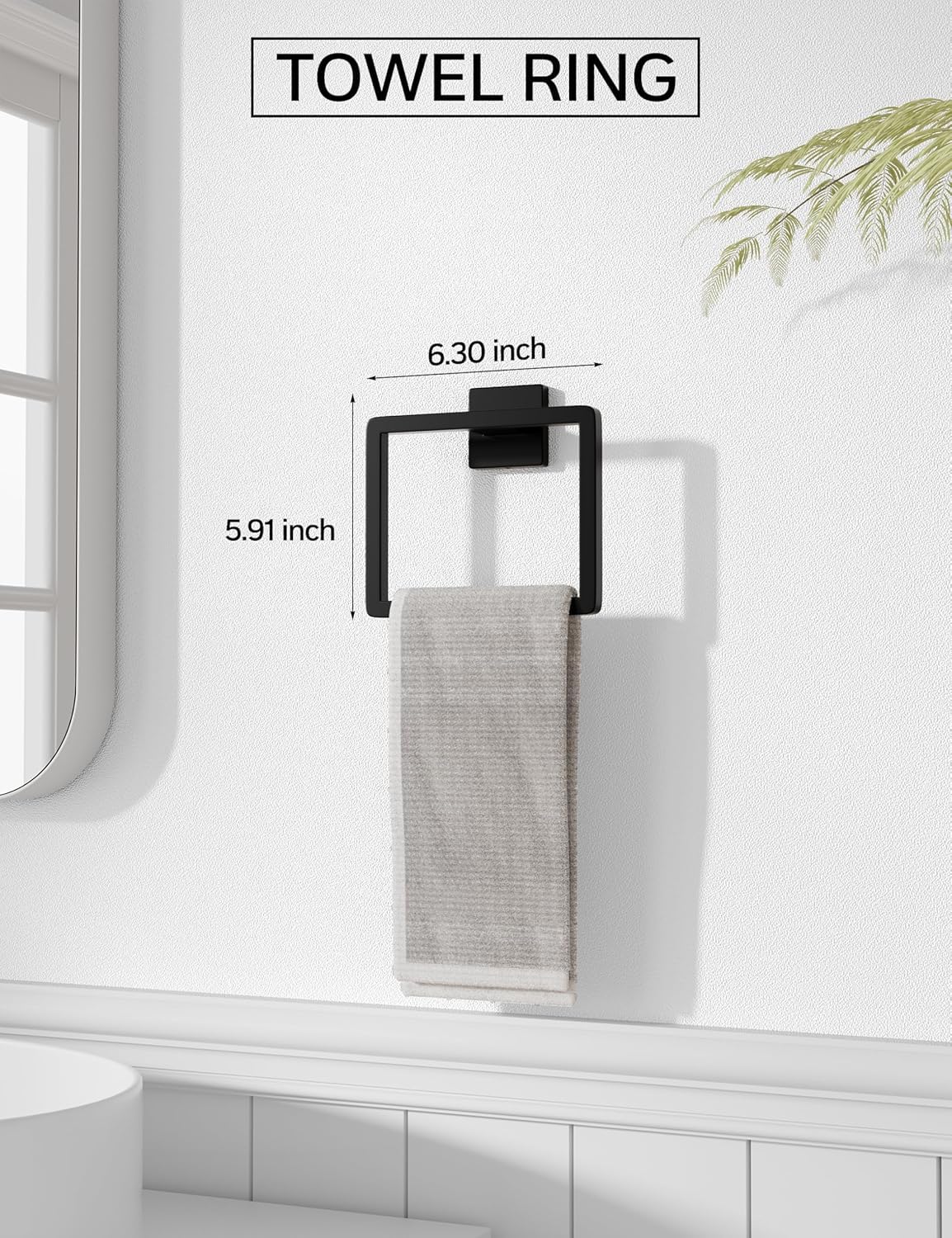 Tupello wall mount installation kit in matte black ensures secure mounting