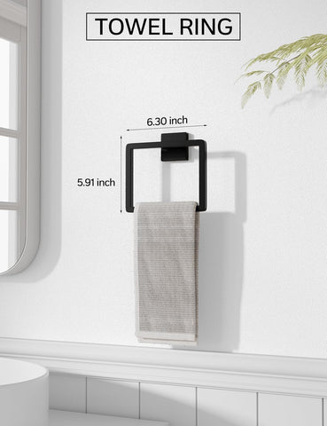 Tupello wall mount installation kit in matte black ensures secure mounting